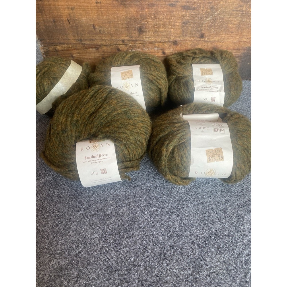 Lot of 4 Rowan SH 0025 Alpaca Merino Wool Brushed Fleece 50 G Plus One Open